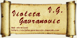 Violeta Gavranović vizit kartica